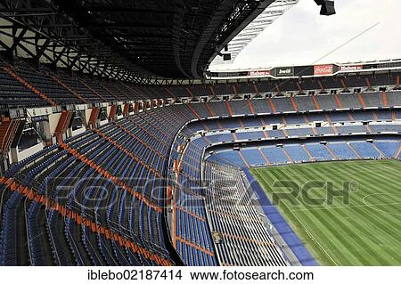 Picture - Estadio Santiago Bernabéu, football stadium of the Spanish club Real Madrid, 80, 354 seats, Madrid, Spain, Europe. Fotosearch