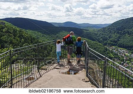 Family on the lookout of Burg Trifels Castle near Annweiler am Trifels, German Wine Route, Rhineland-Palatinate, Germany, Europe View Large Photo Image Stock Photo - Family on the lookout of Burg Trifels Castle near Annweiler am Trifels, German Wine Route, Rhineland-Palatinate, Germany, Europe. Fotosearch