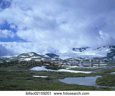 Stock Image - Fannråkbreen Glacier, Sognefjell, Sogn og Fjordane, Norway, Scandinavia, Europe. Fotosearch
