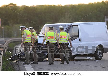 Fatal motorcycle accident on road B 27, police securing evidence, Leinfelden-Echterdingen, Baden-Wuerttemberg, Germany, Europe View Large Photo Image Stock Photo - Fatal motorcycle accident on road B 27, police securing evidence, Leinfelden-Echterdingen, Baden-Wuerttemberg, Germany, Europe. Fotosearch