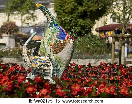 Fish fountain in Bad Aussee, Ausseerland region, Styria, Austria, Europe View Large Photo Image Stock Photography - Fish fountain in Bad Aussee, Ausseerland region, Styria, Austria, Europe. Fotosearch