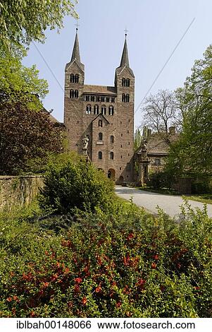 Former Abbey and castle Corvey in Hoexter Hoexter at the Weser near Holzminden North Rhine Westphalia Germany View Large Photo Image Stock Photograph - Former Abbey and castle Corvey in Hoexter Hoexter at the Weser near Holzminden North Rhine Westphalia Germany. Fotosearch