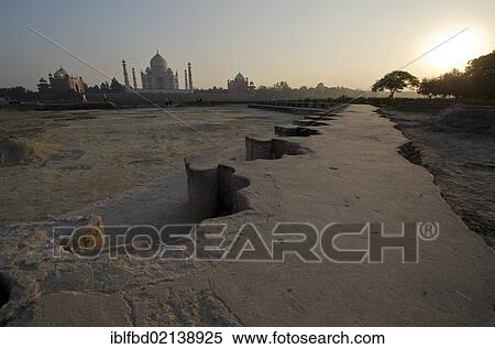 Foundations of the planned black counterpart of the Taj Mahal, UNESCO World Heritage, as seen across the river Yamuna, Agra, Uttar Pradesh, India, Asia View Large Photo Image Stock Photography - Foundations of the planned black counterpart of the Taj Mahal, UNESCO World Heritage, as seen across the river Yamuna, Agra, Uttar Pradesh, India, Asia. Fotosearch
