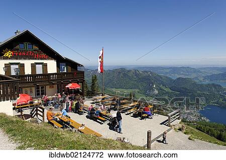 Franzl's Huette, inn, Mt Zwoelferhorn near St. Gilgen on Wolfgangsee Lake, Salzburg State, Austria, Europe View Large Photo Image Stock Image - Franzl's Huette, inn, Mt Zwoelferhorn near St. Gilgen on Wolfgangsee Lake, Salzburg State, Austria, Europe. Fotosearch