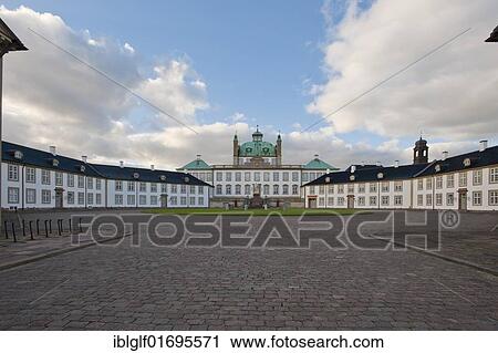 Stock Image - Fredensborg Slot or Fredensborg Palace, Fredensborg, Zealand, Denmark, Europe. Fotosearch
