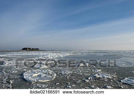 Frozen North Sea with the Hallig Langeness, holm, on the horizon, North Frisia, Schleswig-Holstein, Northern Germany, Germany, Europe View Large Photo Image Stock Image - Frozen North Sea with the Hallig Langeness, holm, on the horizon, North Frisia, Schleswig-Holstein, Northern Germany, Germany, Europe. Fotosearch