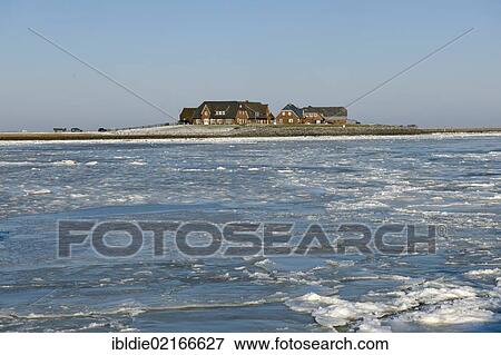 Frozen North Sea with Warf Hilligenley on Hallig Langeness, holm, North Frisia, Schleswig-Holstein, Northern Germany, Germany, Europe View Large Photo Image Stock Photo - Frozen North Sea with Warf Hilligenley on Hallig Langeness, holm, North Frisia, Schleswig-Holstein, Northern Germany, Germany, Europe. Fotosearch