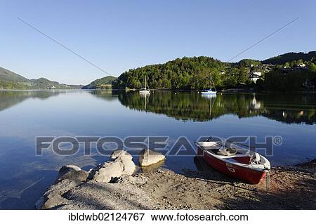 Stock Photo - Fuschlsee Lake near Fuschl, Salzburg State, Austria, Europe. Fotosearch