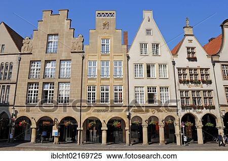 Gabled town houses on Prinzipalmarkt square, Muenster, Muensterland, North Rhine-Westphalia, Germany, Europe, PublicGround, Europe View Large Photo Image Stock Photography - Gabled town houses on Prinzipalmarkt square, Muenster, Muensterland, North Rhine-Westphalia, Germany, Europe, PublicGround, Europe. Fotosearch