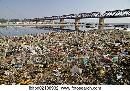 Garbage dump on the banks of river Yamuna, Agra, Uttar Pradesh, India, Asia View Large Photo Image Stock Image - Garbage dump on the banks of river Yamuna, Agra, Uttar Pradesh, India, Asia. Fotosearch