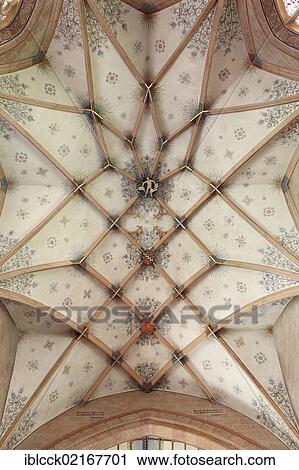 Stock Image - Gothic ribbed vault, choir of the monastery church, Kloster Herrenalb, Herrenalb Abbey, former Cistercian monastery, Bad Herrenalb, Baden-Wuerttemberg, Germany, Europe. Fotosearch