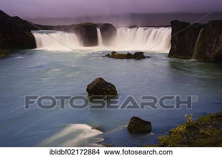 Goðafoss, Godafoss Waterfall on the Skjálfandafljót River, ring road, Norðurland, Nordurland eystra, North-East Iceland, Iceland, Europe View Large Photo Image Picture - Goðafoss, Godafoss Waterfall on the Skjálfandafljót River, ring road, Norðurland, Nordurland eystra, North-East Iceland, Iceland, Europe. Fotosearch