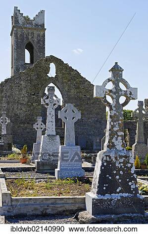 Graveyard with ruins of a church, Neale, County Mayo, Ireland, Europe View Large Photo Image Stock Image - Graveyard with ruins of a church, Neale, County Mayo, Ireland, Europe. Fotosearch
