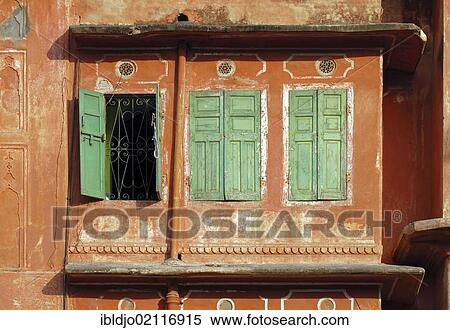 Green windows in the Pink City of Jaipur, Rajasthan, India, Asia View Large Photo Image Stock Photography - Green windows in the Pink City of Jaipur, Rajasthan, India, Asia. Fotosearch