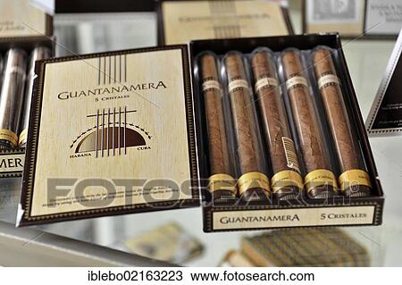 Stock Image - Guantanamera, original Cuban cigars, Santa Clara, Cuba, Greater Antilles, Caribbean, Central America, America, North America. Fotosearch