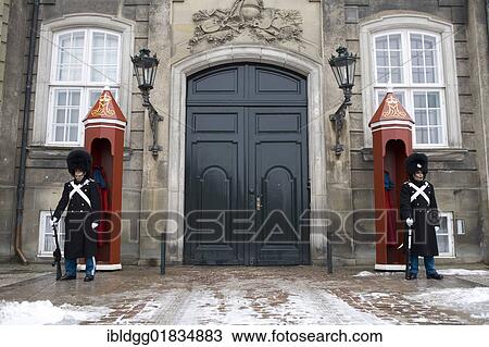 Guards at Amalienborg Palace, Copenhagen, Denmark, Europe View Large Photo Image Stock Image - Guards at Amalienborg Palace, Copenhagen, Denmark, Europe. Fotosearch