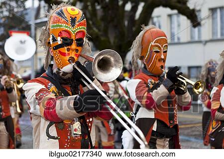 Guggen music band dressed up as indigenous Australians, Aborigines, 35th Motteri-Umzug parade in Malters, Lucerne, Switzerland, Europe View Large Photo Image Stock Image - Guggen music band dressed up as indigenous Australians, Aborigines, 35th Motteri-Umzug parade in Malters, Lucerne, Switzerland, Europe. Fotosearch