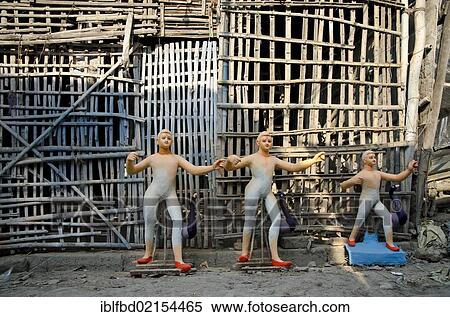 Hand-made statues for religious occasions, manufactory in Tollygunj, a suburb of Kolkata, West Bengal, India, Asia View Large Photo Image Stock Photography - Hand-made statues for religious occasions, manufactory in Tollygunj, a suburb of Kolkata, West Bengal, India, Asia. Fotosearch