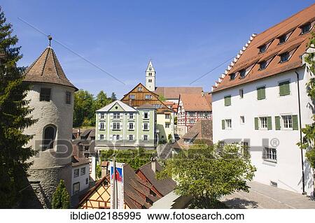 Stock Photography - Historic district and the castle, Oberstadt district, Meersburg, Baden-Wuerttemberg, southern Germany, Germany, Europe. Fotosearch