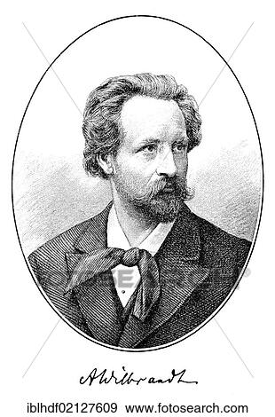 Historic printing, portrait by Adolf von Wilbrandt, 1837 - 1911, German writer and director of the Burgtheater in Vienna, from the Illustrated History of German National Literature, by Gustav Koennecke, 1887 View Large Photo Image Stock Photo - Historic printing, portrait by Adolf von Wilbrandt, 1837 - 1911, German writer and director of the Burgtheater in Vienna, from the Illustrated History of German National Literature, by Gustav Koennecke, 1887. Fotosearch