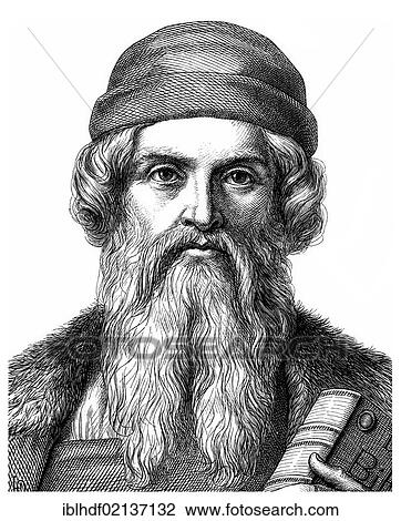 Historical drawing from the 19th Century, portrait of Johannes Gensfleisch or Gutenberg, 1400 - 1468, inventor of printing with movable metal type and the printing press View Large Photo Image Stock Image - Historical drawing from the 19th Century, portrait of Johannes Gensfleisch or Gutenberg, 1400 - 1468, inventor of printing with movable metal type and the printing press. Fotosearch