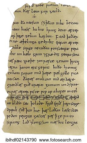 Historical drawing from the 19th century, manuscript of Beowulf, an epic heroic poem in Anglo-Saxon alliterative verse from the 10th Century View Large Photo Image Stock Image - Historical drawing from the 19th century, manuscript of Beowulf, an epic heroic poem in Anglo-Saxon alliterative verse from the 10th Century. Fotosearch