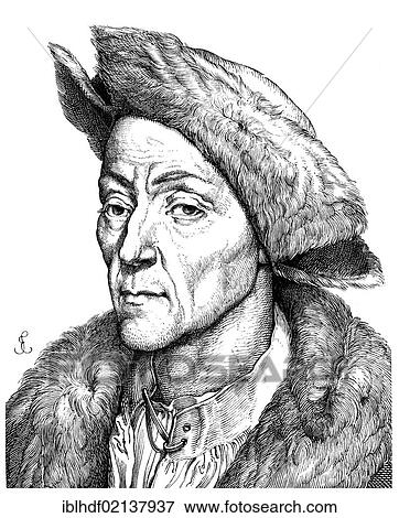Historical drawing from the 19th Century, portrait of Jakob Fugger, 1459 - 1525, German businessman, mining entrepreneur and banker View Large Photo Image Stock Photo - Historical drawing from the 19th Century, portrait of Jakob Fugger, 1459 - 1525, German businessman, mining entrepreneur and banker. Fotosearch