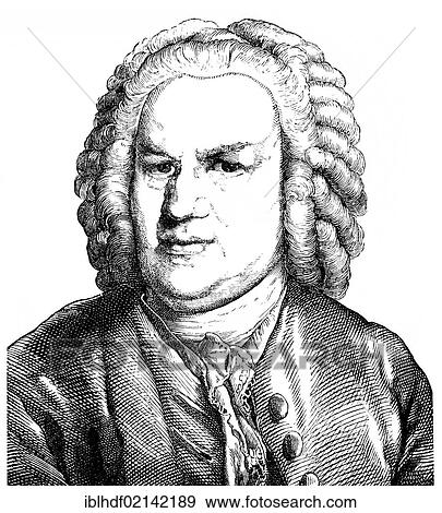 Historical drawing from the 19th century, portrait of Johann Sebastian Bach, 1685 - 1750, a German composer and organ and piano virtuoso of the Baroque View Large Photo Image Stock Photo - Historical drawing from the 19th century, portrait of Johann Sebastian Bach, 1685 - 1750, a German composer and organ and piano virtuoso of the Baroque. Fotosearch