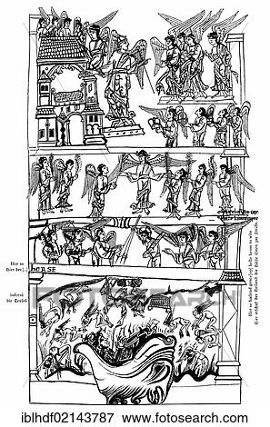 Historical drawing from the 19th Century, Kaedmon Manuscript from the 8th Century in the Monastery of the Abbess Hilda zu Streaneshalh or Whitby Abbey, Yorkshire, England, Europe View Large Photo Image Stock Photo - Historical drawing from the 19th Century, Kaedmon Manuscript from the 8th Century in the Monastery of the Abbess Hilda zu Streaneshalh or Whitby Abbey, Yorkshire, England, Europe. Fotosearch