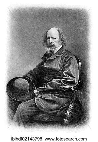 Historical drawing from the 19th century, portrait of Alfred, Lord Tennyson, 1st Baron Tennyson, 1809 - 1892, a British poet of the Victorian era View Large Photo Image Stock Photo - Historical drawing from the 19th century, portrait of Alfred, Lord Tennyson, 1st Baron Tennyson, 1809 - 1892, a British poet of the Victorian era. Fotosearch