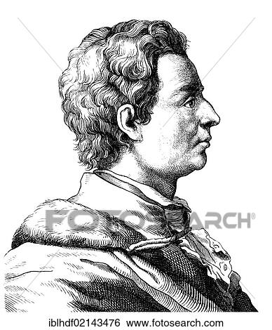 Historical drawing from the 19th century, portrait of Anton Raphael Mengs, 1728 - 1779, a German painter View Large Photo Image Stock Photograph - Historical drawing from the 19th century, portrait of Anton Raphael Mengs, 1728 - 1779, a German painter. Fotosearch