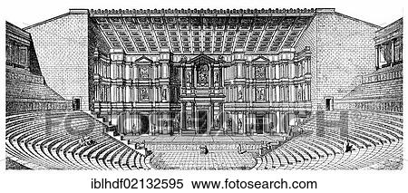Historical drawing from the 19th Century, interior view of an ancient Greek theater View Large Photo Image Stock Photography - Historical drawing from the 19th Century, interior view of an ancient Greek theater. Fotosearch