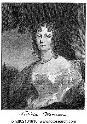 Historical engraving from 19th Century, portrait of Felicia Hemans, 1793-1835, British poet View Large Photo Image Stock Image - Historical engraving from 19th Century, portrait of Felicia Hemans, 1793-1835, British poet. Fotosearch