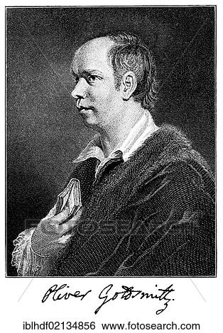 Historical engraving from 19th Century, portrait of Oliver Goldsmith, 1728-1774, Irish writer and physician View Large Photo Image Stock Photograph - Historical engraving from 19th Century, portrait of Oliver Goldsmith, 1728-1774, Irish writer and physician. Fotosearch