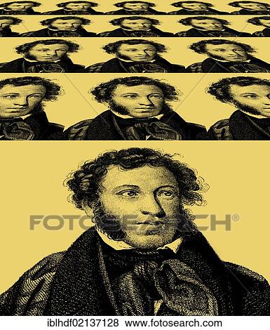 Historical engraving from the 19th Century, portrait of Alexander Sergeyevich Pushkin or Aleksandr Sergeevič Puoekin, 1799-1837, Russian poet and founder of modern Russian literature, digital manipulation View Large Photo Image Stock Photo - Historical engraving from the 19th Century, portrait of Alexander Sergeyevich Pushkin or Aleksandr Sergeevič Puoekin, 1799-1837, Russian poet and founder of modern Russian literature, digital manipulation. Fotosearch