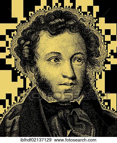 Historical engraving from the 19th Century, portrait of Alexander Sergeyevich Pushkin or Aleksandr Sergeevič Puoekin, 1799-1837, Russian poet and founder of modern Russian literature, digital manipulation View Large Photo Image Stock Photo - Historical engraving from the 19th Century, portrait of Alexander Sergeyevich Pushkin or Aleksandr Sergeevič Puoekin, 1799-1837, Russian poet and founder of modern Russian literature, digital manipulation. Fotosearch