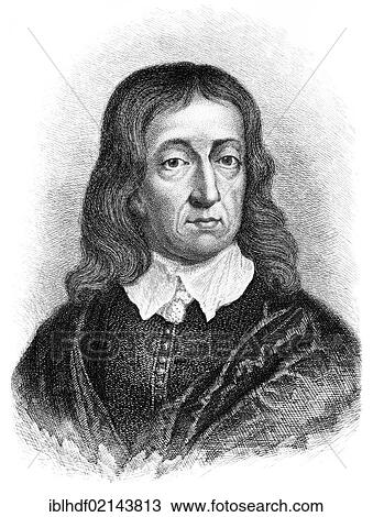 Historical engraving, portrait of John Milton, 1608 - 1674, an English poet and political philosopher View Large Photo Image Stock Image - Historical engraving, portrait of John Milton, 1608 - 1674, an English poet and political philosopher. Fotosearch