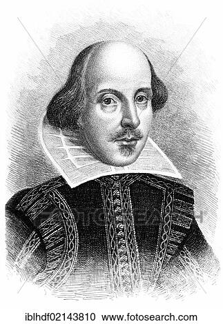 Historical engraving, portrait of William Shakespeare, 1564 - 1616, an English playwright, poet and actor View Large Photo Image Stock Image - Historical engraving, portrait of William Shakespeare, 1564 - 1616, an English playwright, poet and actor. Fotosearch
