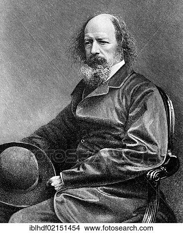 Historical illustration from the 19th Century, portrait of Alfred Tennyson, 1st Baron Tennyson, 1809 - 1892, a British poet of the Victorian era View Large Photo Image Picture - Historical illustration from the 19th Century, portrait of Alfred Tennyson, 1st Baron Tennyson, 1809 - 1892, a British poet of the Victorian era. Fotosearch