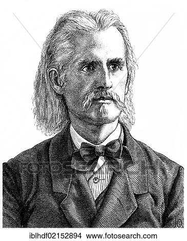 Historical illustration from the 19th Century, portrait of Robert Hamerling, 1830 - 1889, an Austrian poet and writer View Large Photo Image Picture - Historical illustration from the 19th Century, portrait of Robert Hamerling, 1830 - 1889, an Austrian poet and writer. Fotosearch