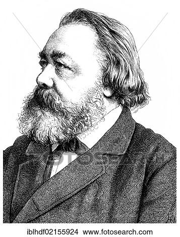 Historical illustration from the 19th century, portrait of Hermann Ferdinand Freiligrath, 1810 - 1876, a German Lyric poet, translator and poet View Large Photo Image Picture - Historical illustration from the 19th century, portrait of Hermann Ferdinand Freiligrath, 1810 - 1876, a German Lyric poet, translator and poet. Fotosearch