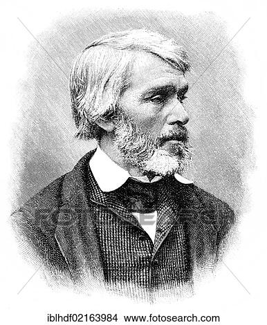 Picture - Historical illustration from the 19th Century, portrait of Thomas Carlyle, 1795 - 1881, a Scottish essayist and historian. Fotosearch