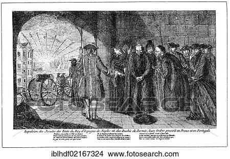 Historical illustration from the 19th Century, pamphlet from the 16th Century, the expulsion of the Jesuits from Spain, Portugal and Naples View Large Photo Image Picture - Historical illustration from the 19th Century, pamphlet from the 16th Century, the expulsion of the Jesuits from Spain, Portugal and Naples. Fotosearch