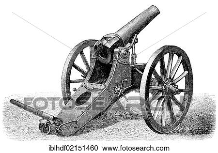 Historical illustration from the 19th Century, representation of a field howitzer View Large Photo Image Stock Image - Historical illustration from the 19th Century, representation of a field howitzer. Fotosearch