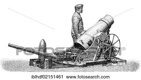 Historical illustration from the 19th Century, depiction of a German siege mortar from Krupp View Large Photo Image Stock Image - Historical illustration from the 19th Century, depiction of a German siege mortar from Krupp. Fotosearch