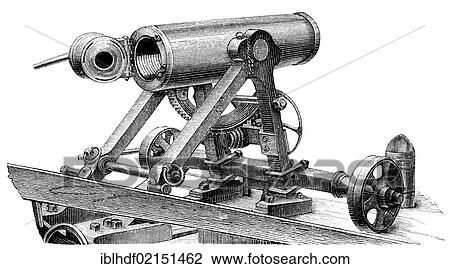 Historical illustration from the 19th Century, depiction of a German siege mortar View Large Photo Image Stock Image - Historical illustration from the 19th Century, depiction of a German siege mortar. Fotosearch
