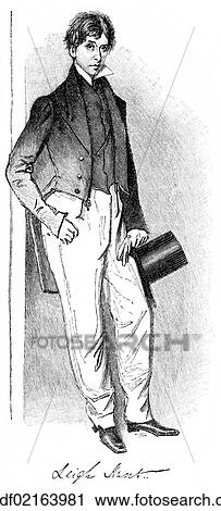 Historical illustration from the 19th Century, portrait of James Henry Leigh Hunt, 1784 - 1859, an English writer View Large Photo Image Stock Image - Historical illustration from the 19th Century, portrait of James Henry Leigh Hunt, 1784 - 1859, an English writer. Fotosearch