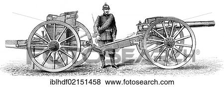 Historical illustration from the 19th Century, depiction of a German field gun View Large Photo Image Stock Photo - Historical illustration from the 19th Century, depiction of a German field gun. Fotosearch