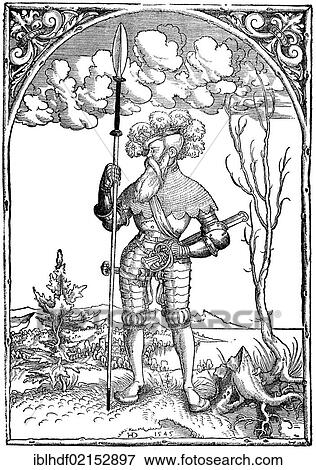 Historical illustration from the 19th Century, a mercenary captain in the 16th Century View Large Photo Image Stock Photo - Historical illustration from the 19th Century, a mercenary captain in the 16th Century. Fotosearch