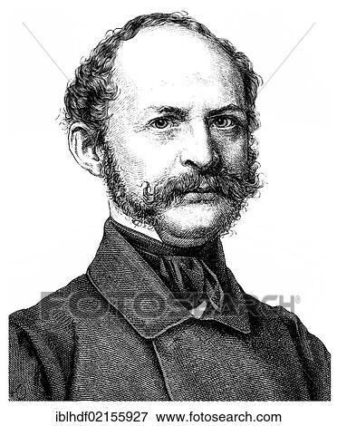 Stock Photo - Historical illustration from the 19th century, portrait of Maximilian II Joseph, 1811 - 1864, a German prince of the House of Wittelsbach and King of Bavaria. Fotosearch